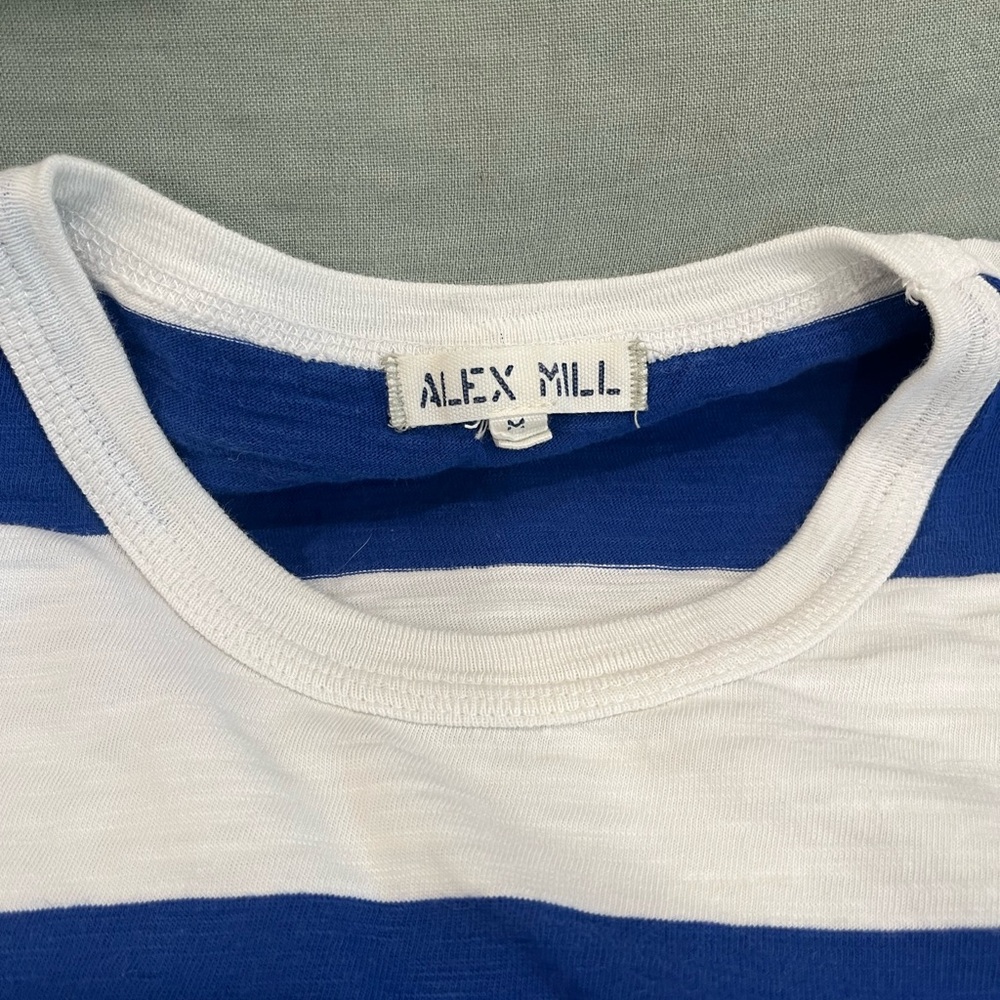 Alex Mill blue and white striped tee size M